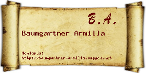 Baumgartner Armilla névjegykártya